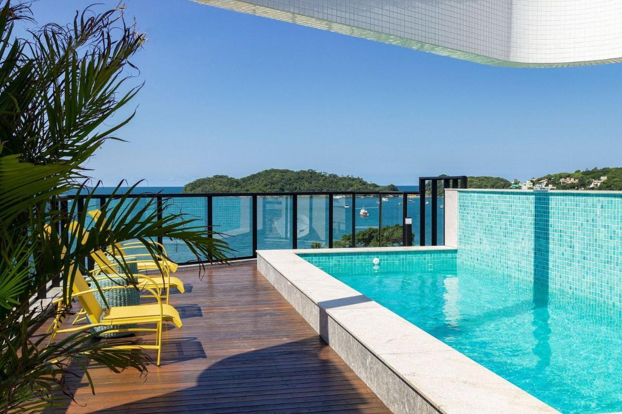 Aion Suites 303 - Lindo Apartamento Com Vista Para O Mar, A 60M Da Praia De Bombinhas, Com Piscina E Academia No Rooftop. Eksteriør billede