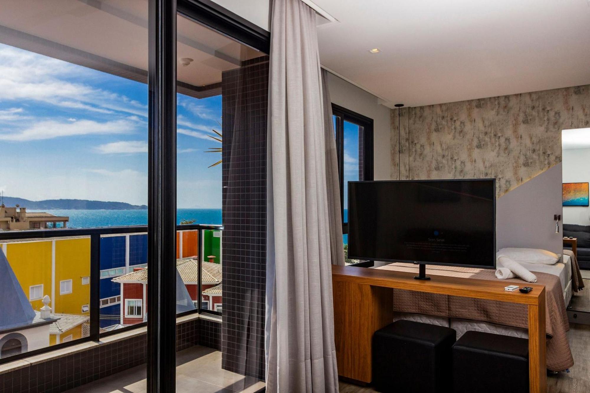 Aion Suites 303 - Lindo Apartamento Com Vista Para O Mar, A 60M Da Praia De Bombinhas, Com Piscina E Academia No Rooftop. Eksteriør billede